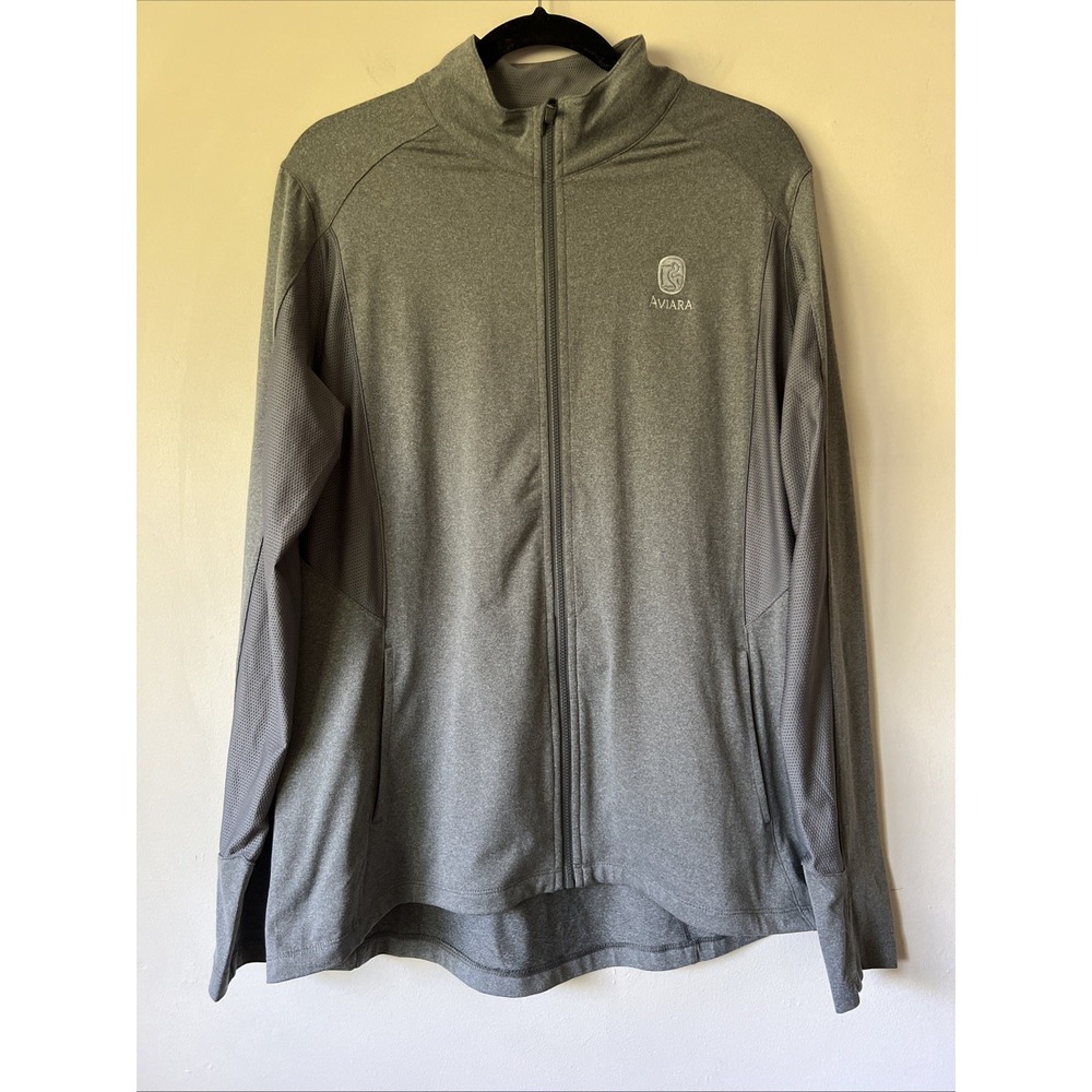 Aviara Golf Club Women's Levelwear Alyssa Full Zip Jacket Size XL Gray NWT $100